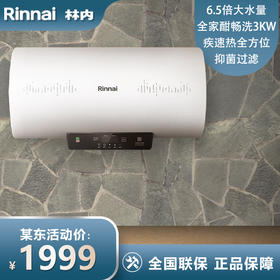 Rinnai/林内 电热水器80升家用洗澡速热储水式节能一级能效E04PC