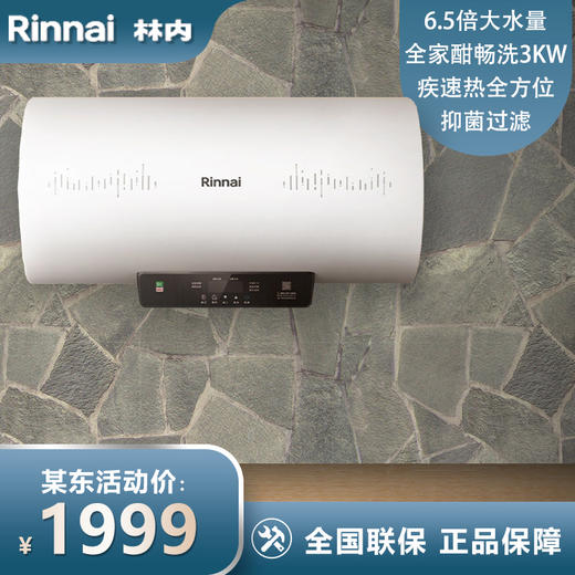 Rinnai/林内 电热水器80升家用洗澡速热储水式节能一级能效E04PC 商品图0