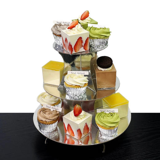 花愿甜品台（一共16个一套，含银卡甜品架） 商品图0