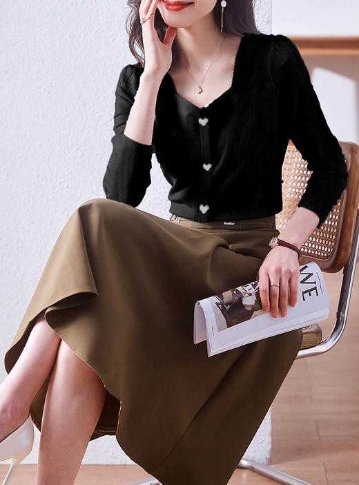 流行新款裙子，小众连衣裙腰带女感半身裙小个子春装套装HR-QIANBH685-1 商品图6