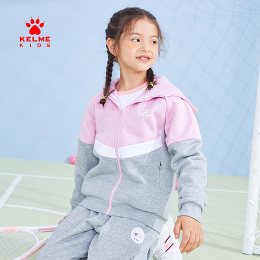 kelme卡尔美童装 儿童针织外套男女秋冬新款中大童防风风衣 商品图1