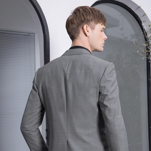 callisto灰色聚酯纤维混纺西服 SPBWJ052GY 商品图1