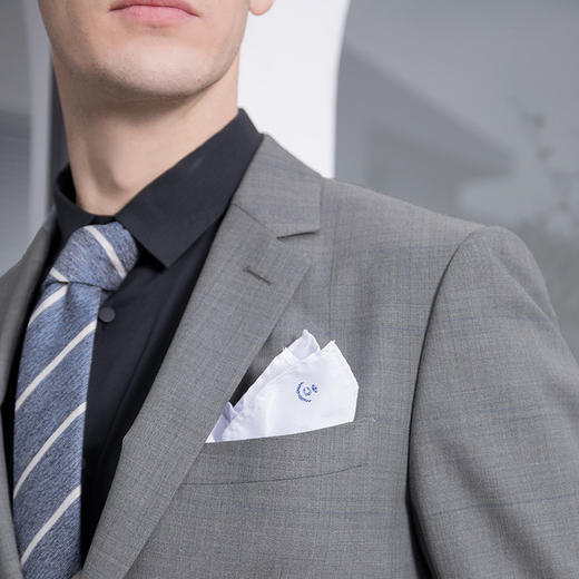 callisto灰色聚酯纤维混纺西服 SPBWJ052GY 商品图4