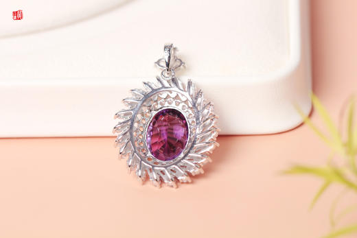 紫水晶吊坠【清羽】，925银镶 商品图1