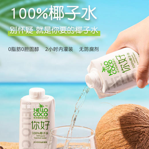 自然原味·你好椰椰子水 2小时灌装 不添加只有椰子水 商品图0