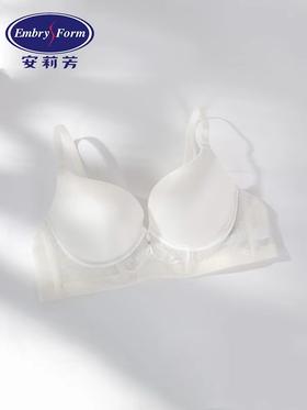 安莉芳专柜新品乳白色薄款小胸内衣女士简约光面透气文胸EB00581