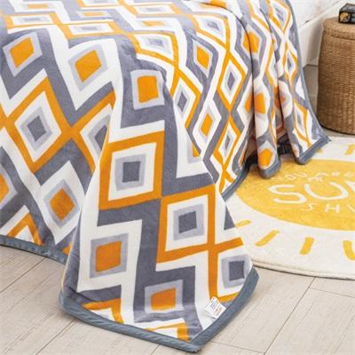 恒源祥床单-婴肤绒二用床单。毯系列菱形格调12HM-LR1520-01 商品图1