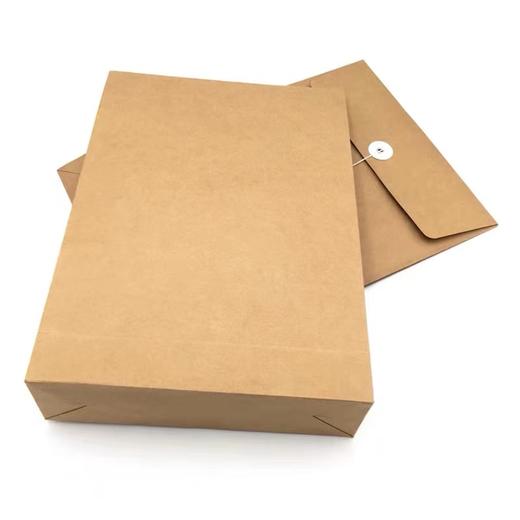 空白档案袋 加大加厚背宽文件袋 牛皮纸资料袋 无酸纸档案袋  A4资料袋 300g进口无酸牛皮纸文件收纳1个 商品图1