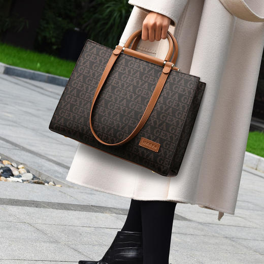 新款女包通勤时尚大气复古大容量托特包MM-10058GXY 商品图2