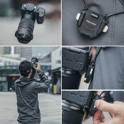 Ulanzi优篮子 FALCAM小隼F38背带快装板套件V2相微单单反通用Gopro运动阿卡肩带金属快拆系统转换底座便携式摄像拓展配件 商品图4
