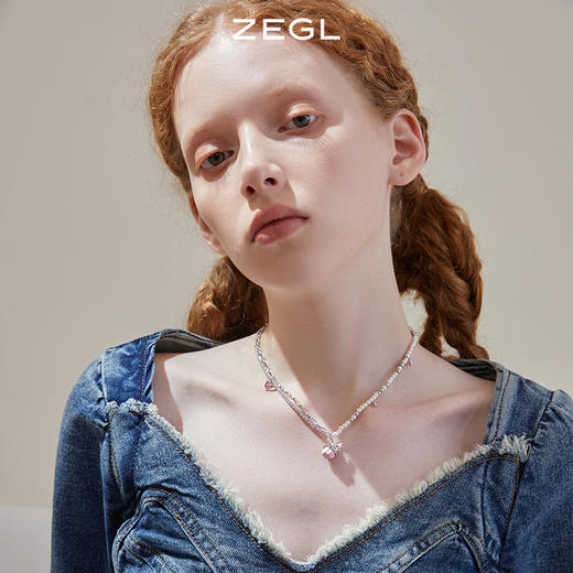 ZEGL设计师奶油少女系列纸杯蛋糕项链女高级感人造珍珠锁骨链配饰 商品图2