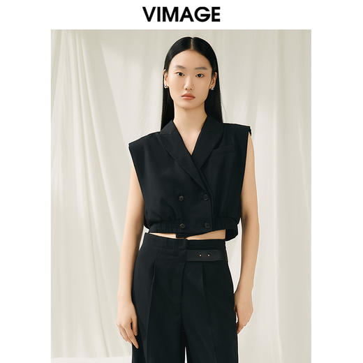 VIMAGE纬漫纪春季新款时尚百搭短款外套女V1903513 商品图0