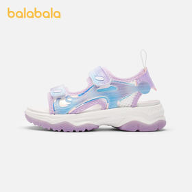 巴拉巴拉童鞋儿童运动凉鞋女小童软底透气2023夏季新款休闲中大童