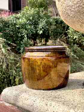 三希堂 流霞系列 流金大漆茶罐