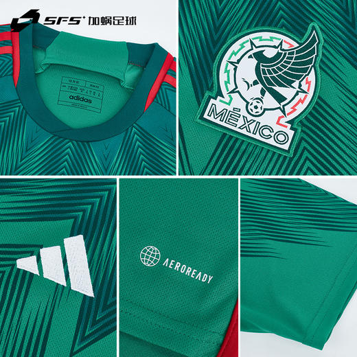 【送球员印号】SFS阿迪达斯 2022世界杯墨西哥主场球迷版球衣短袖足球服HD6899 商品图2