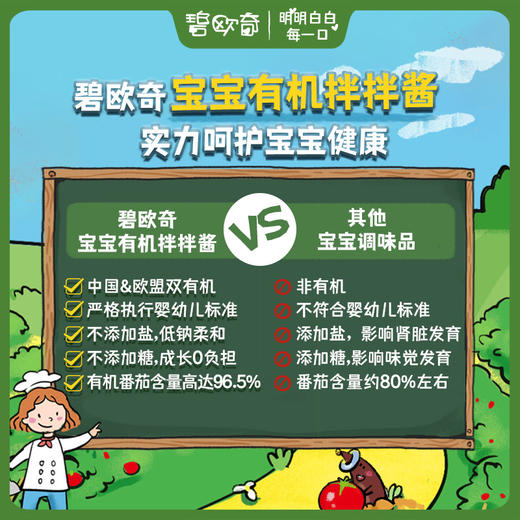 【2支装】碧欧奇宝宝番茄酱，欧盟有机，不添加食盐和糖 ，无香精色素，宝宝拌拌酱 商品图1
