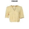 VIMAGE纬漫纪夏季新品宫廷袖简约大方短款小上衣V1913545 商品缩略图6