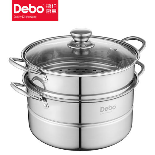 Debo德铂希贝尔蒸锅不锈钢家用蒸笼多功能大容量煮炖蒸汽电磁炉锅 商品图6
