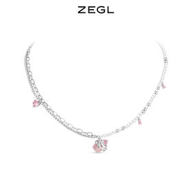 ZEGL设计师奶油少女系列纸杯蛋糕项链女高级感人造珍珠锁骨链配饰