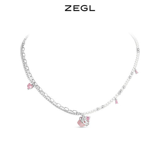 ZEGL设计师奶油少女系列纸杯蛋糕项链女高级感人造珍珠锁骨链配饰 商品图0