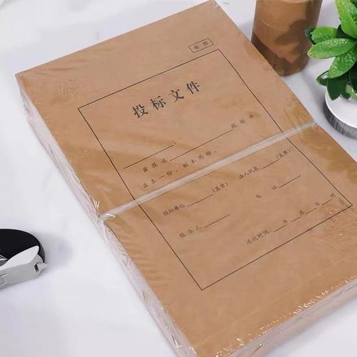 投标文件袋 加厚密封件牛皮纸档案袋 竞标标书袋公文袋资料袋1个 商品图1