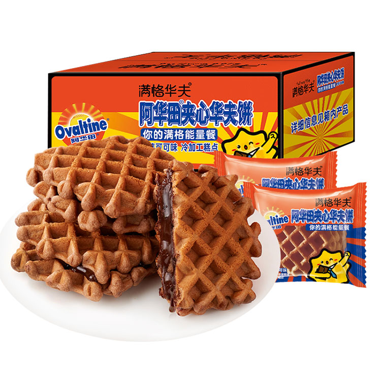 【自营】阿华田（Ovaltine）夹心华夫饼 340g