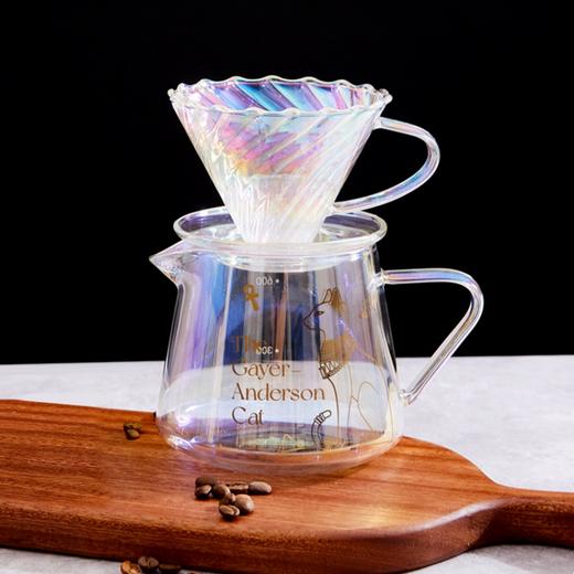 大英博物馆盖亚·安德森猫高硼硅玻璃手冲咖啡壶套装礼盒 商品图1
