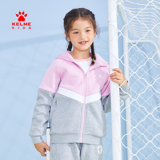 kelme卡尔美童装 儿童针织外套男女秋冬新款中大童防风风衣 商品图0