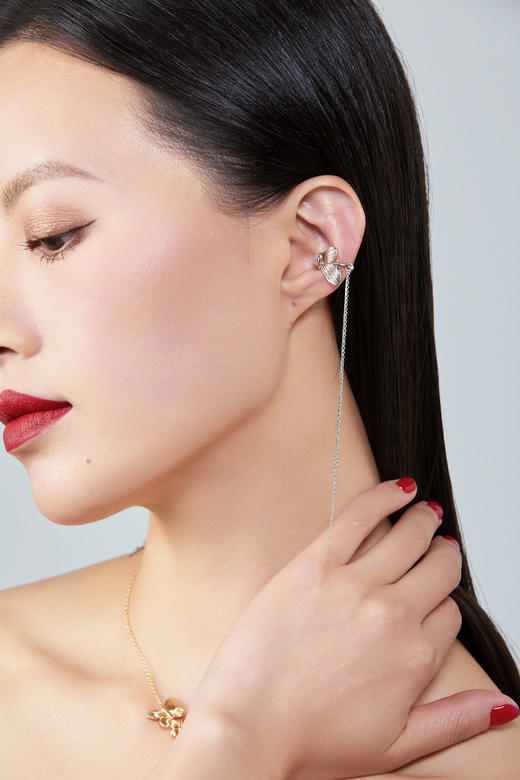 pearlmoments轻舞蝴蝶 mini珍珠项链 耳环 耳夹 耳骨夹 商品图10