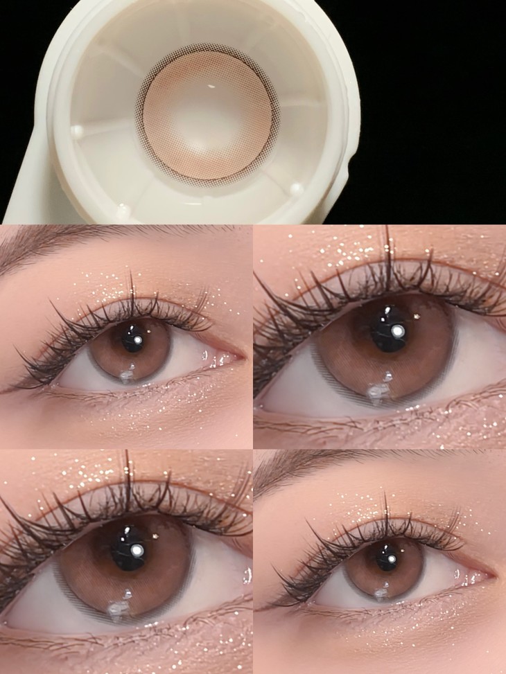 FLOWERCOLOR美瞳 年抛隐形眼镜 粉嫩蜜桃14.2mm 1副/2片 左右度数可不同-VVCON美瞳商城8
