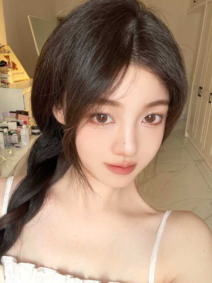 FLOWERCOLOR美瞳 年抛隐形眼镜 粉嫩蜜桃14.2mm 1副/2片 左右度数可不同-VVCON美瞳商城18