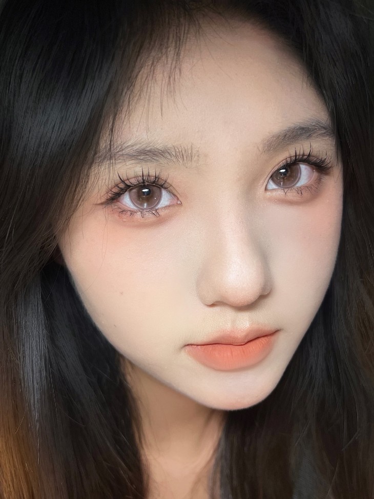 FLOWERCOLOR美瞳 年抛隐形眼镜 粉嫩蜜桃14.2mm 1副/2片 左右度数可不同-VVCON美瞳商城11