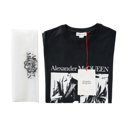 ALEXANDER MCQUEEN 亚历山大.麦昆 2023春夏新品 男士图案印花长袖圆领T恤 商品图2