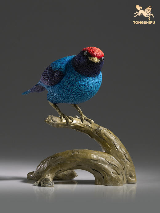 铜师傅 全铜摆件《铜师傅百鸟集》之燕尾娇鹟 家居饰品 商品图2