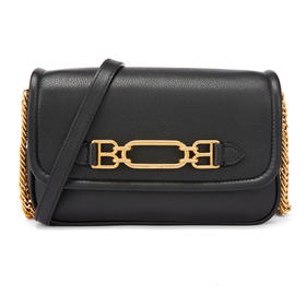 BALLY 巴利 女士Viva系列颗粒牛皮迷你单肩斜跨包 黑色 VIVAXS BLACK