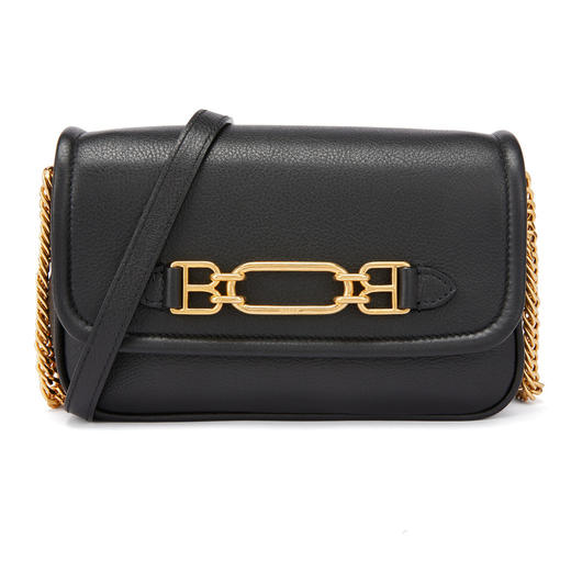 BALLY 巴利 女士Viva系列颗粒牛皮迷你单肩斜跨包 黑色 VIVAXS BLACK 商品图0