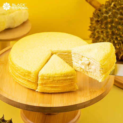 顺丰邮寄【金枕榴莲千层】一口就上瘾，皮软却小有嚼劲，一口一口吃不停 商品图0