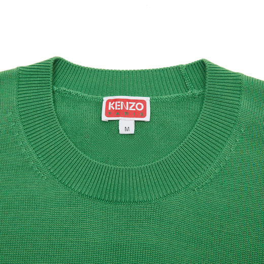 KENZO 高田贤三 男士logo字母虎尾刺绣长袖针织毛衣 草绿 FC65PU3423LA 57 商品图3