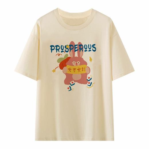 「22款可选」女装短袖T恤2023夏季新款宽松小香风卡通印花棉上衣ins 商品图4