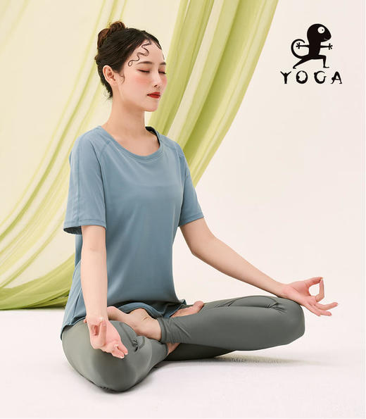 壁虎瑜伽【2303SY233】宽松速干短袖T恤（无胸垫）【5天发货】 商品图3