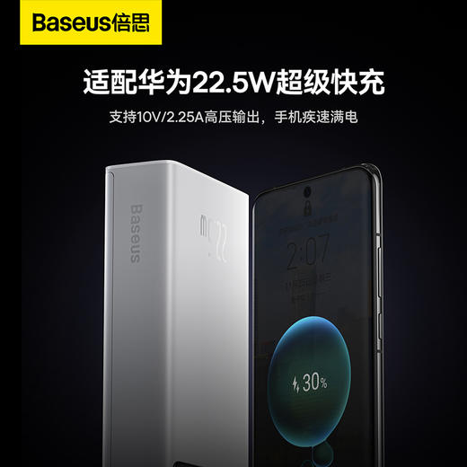 倍思 星爵数显快充移动电源20000mAh 22.5W充电宝（含简易通用数据线USB to Type-C 3A 0.3m) 商品图2