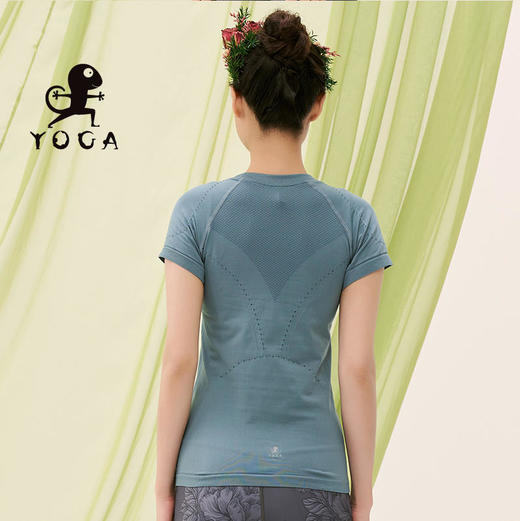 壁虎瑜伽【2303SY224】速干显瘦针织短袖T恤（无胸垫）【5天发货】 商品图4