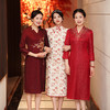 MLY礼服女酒会改良旗袍婚庆年会贵夫人红色连衣裙 商品缩略图2