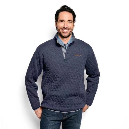 迎418 A1-1  ORVIS 菱形格压线胸前四粒扣套头衫 男款 商品图1