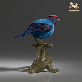 铜师傅 铜摆件《铜师傅百鸟集》之燕尾娇鹟 铜工艺品 家居饰品摆件