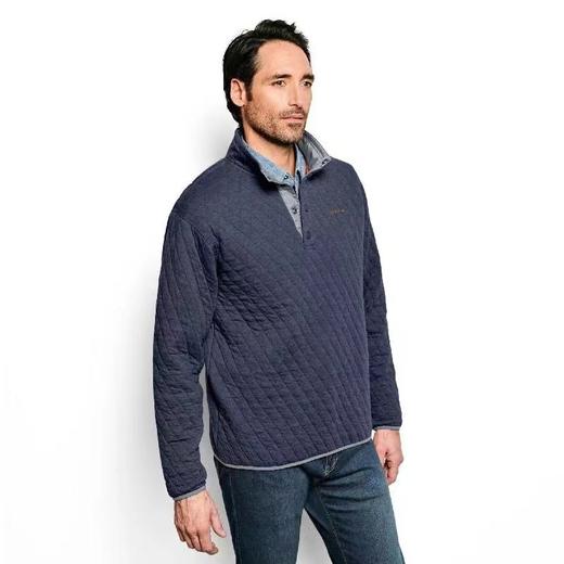 迎418 A1-1  ORVIS 菱形格压线胸前四粒扣套头衫 男款 商品图2