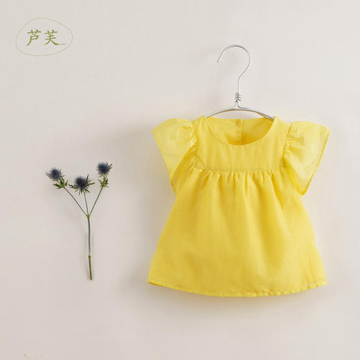 【马克珍妮 芦芙】夏装新款 女童棉真丝飘逸蝴蝶袖小衫230732 商品图5