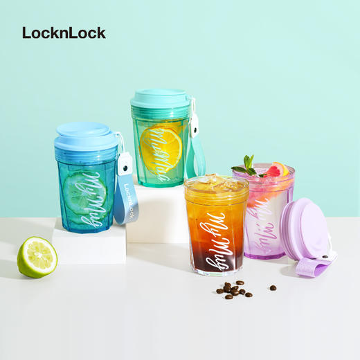 乐扣乐扣（LOCK&LOCK）推推杯咖啡便携随身Tritan水杯女ABF971 商品图0