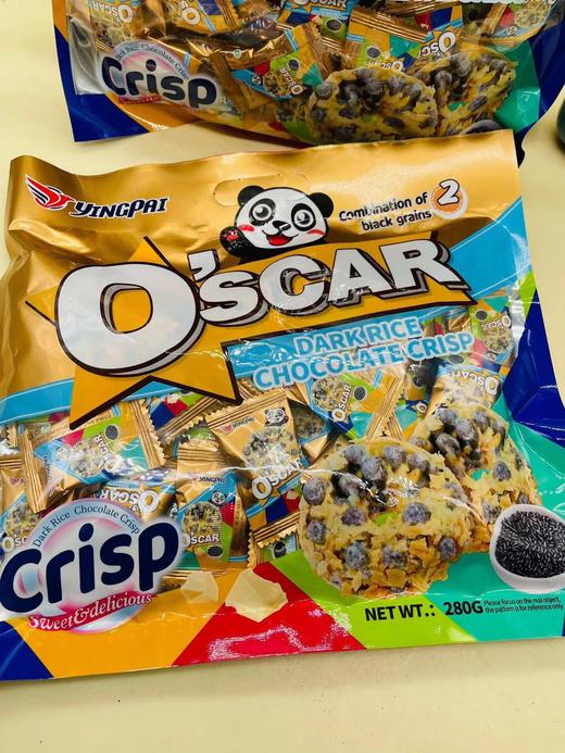 【中欧班列精选2袋】 英国YINGPAI黑米能量圈 原装进口物芝麻熊猫糖果巧克力酥脆零食能量圈 280g/袋 商品图5