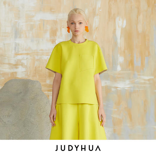 JUDYHUA 廓形口袋设计T恤 商品图0
